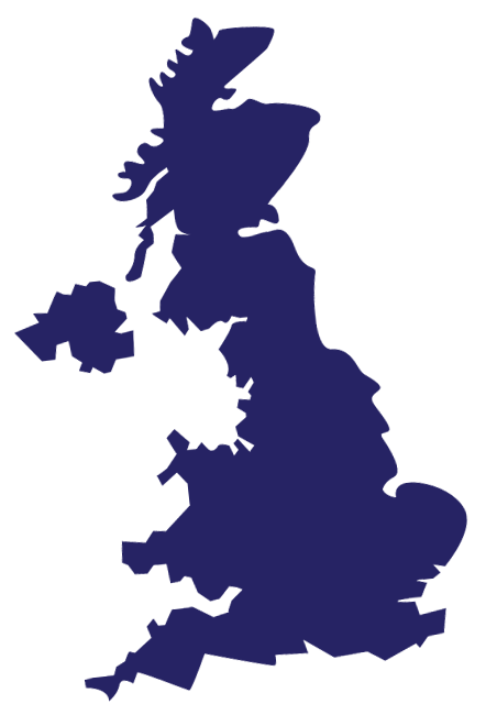 silhouette of uk