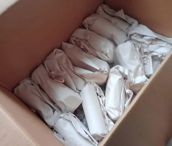 Packed items ready for moving